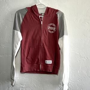 Victorias secret PINK full zip hooded sweatshirt womens medium y2k normcore